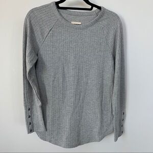 Chaser Waffle Knit‎ Grey Long Sleeve Thermal Size M